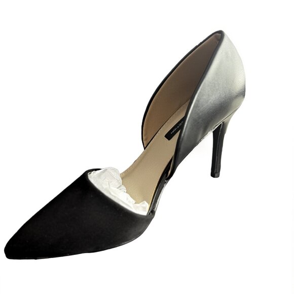 French Connection Dorsay Black Pointy Toe Pumps 👠 Size 10 New - Picture 1 of 3